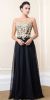 Main image of Strapless Floral Accent Bodice Long Formal Prom Dress